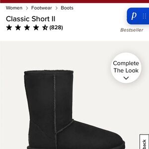 UGG Classic Short II Black Boots